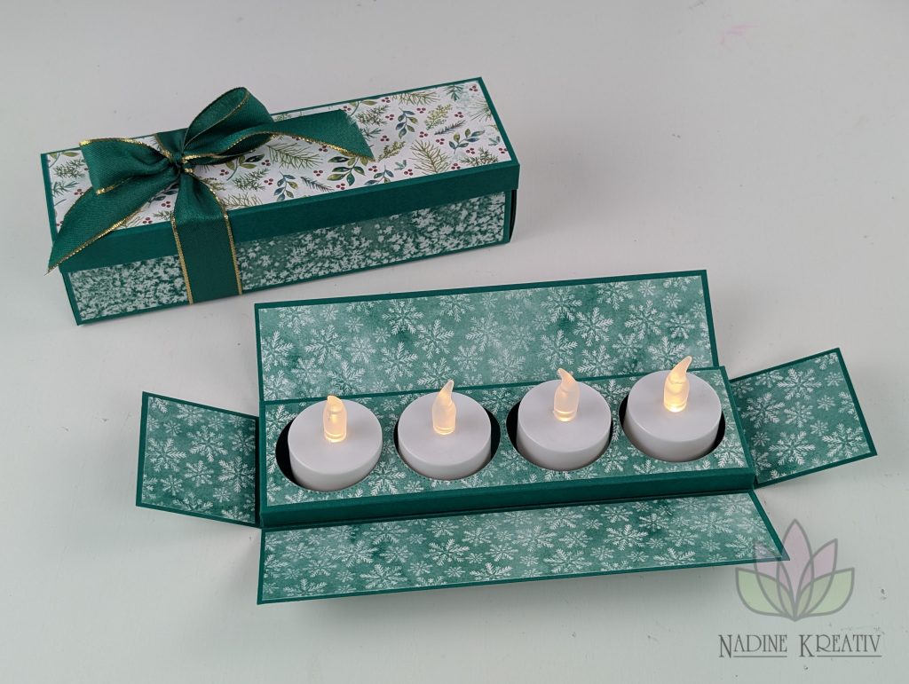 adventskranz elegante tannen und flocken 01